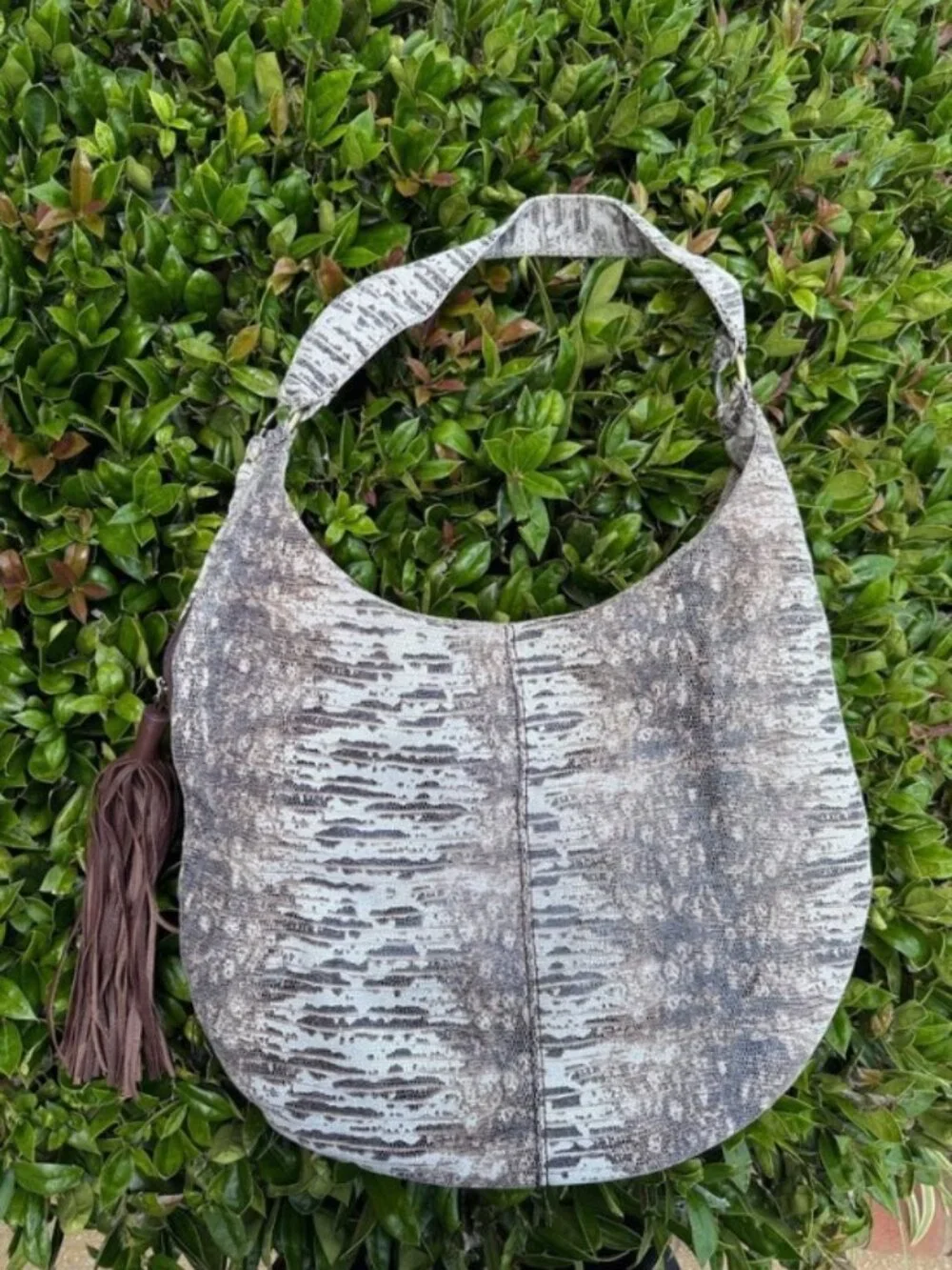 Hobo Gardner Hobo Shoulder Bag Lizard Leather Retired Rare